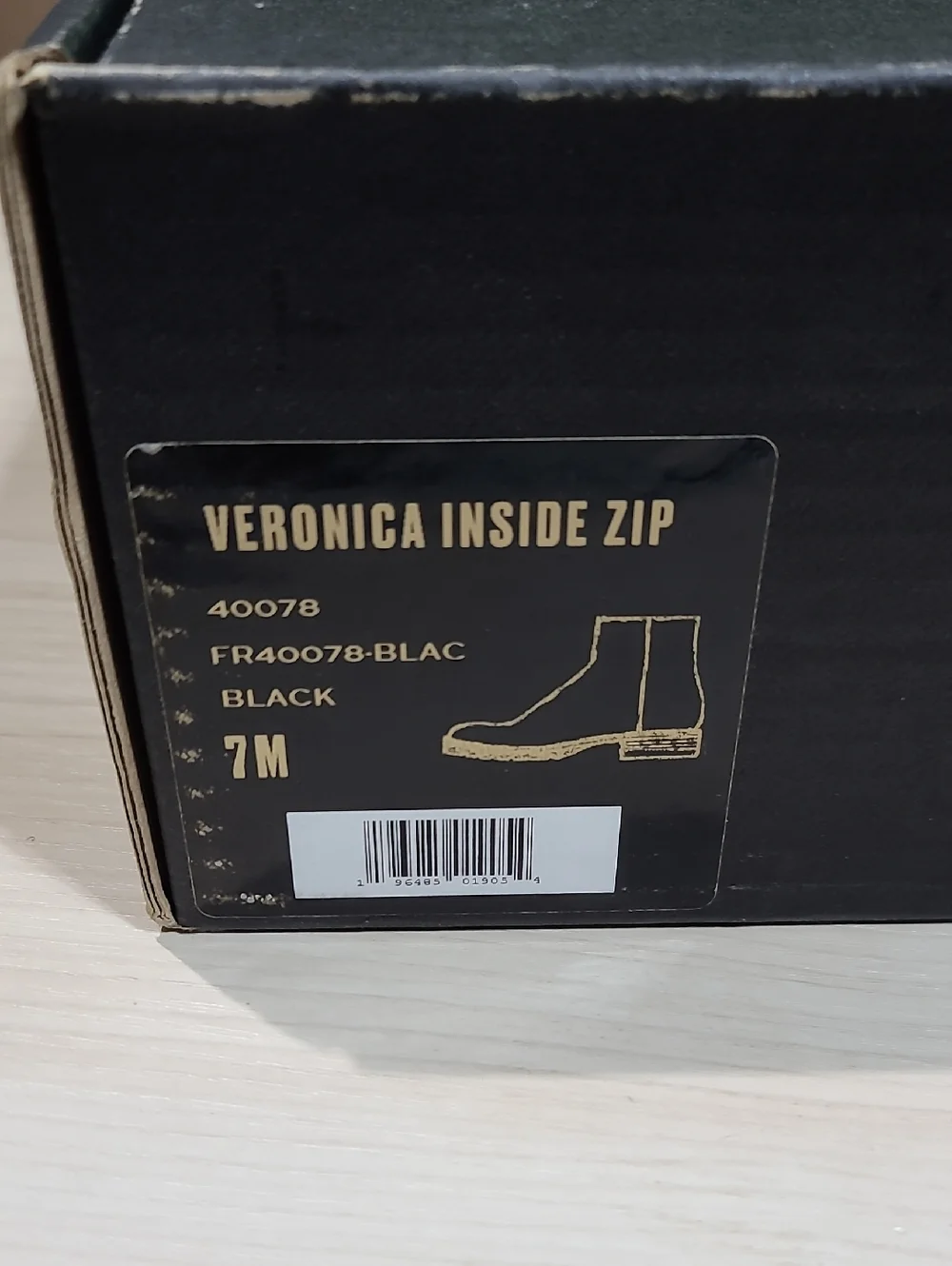 Frye Veronica Inside Zip Black Booties - US Women's 7 M NEW - Picture 7 of 11